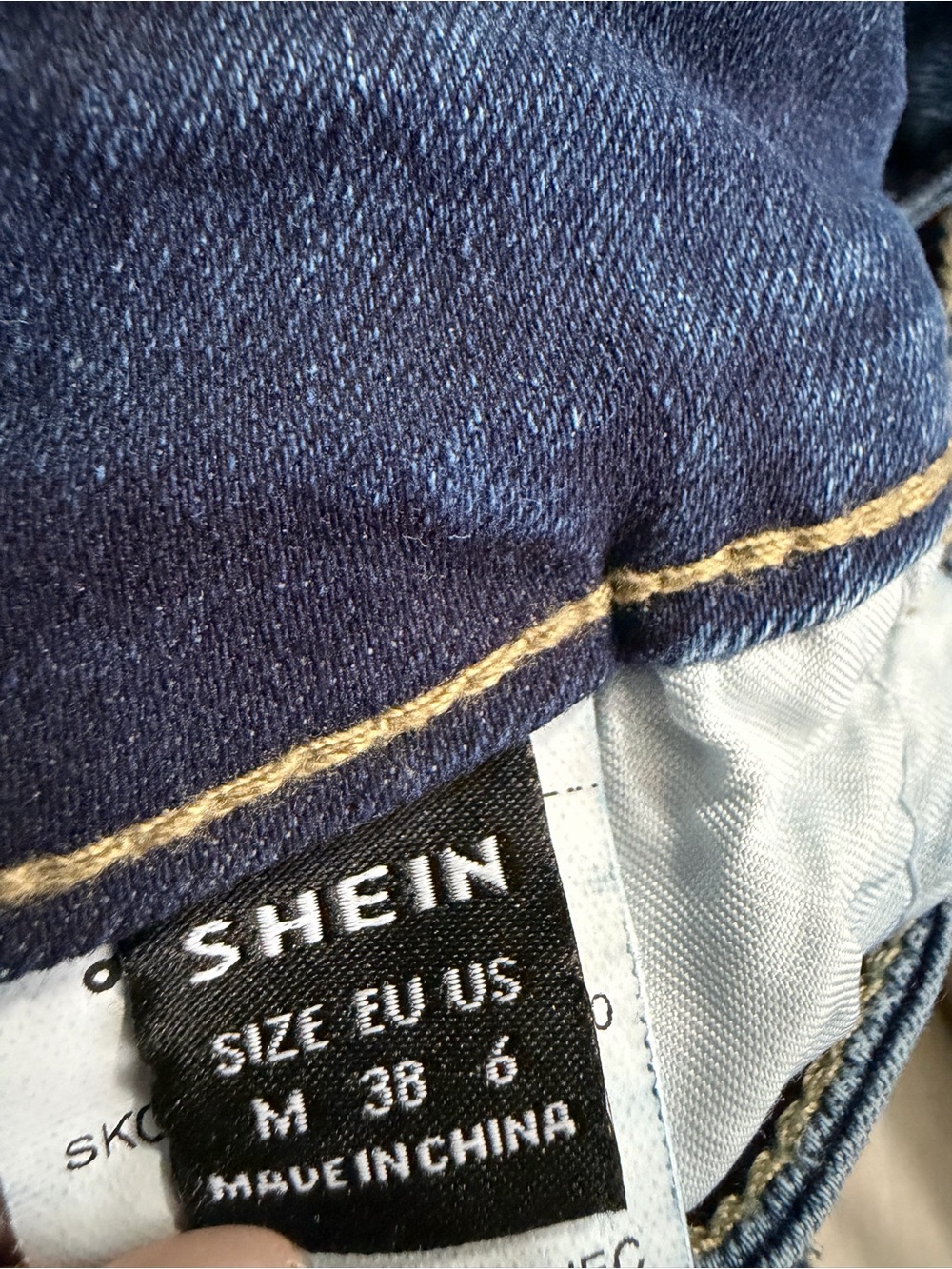 SHEIN Dark Blue Straight Leg Jeans - Picture 4 of 4